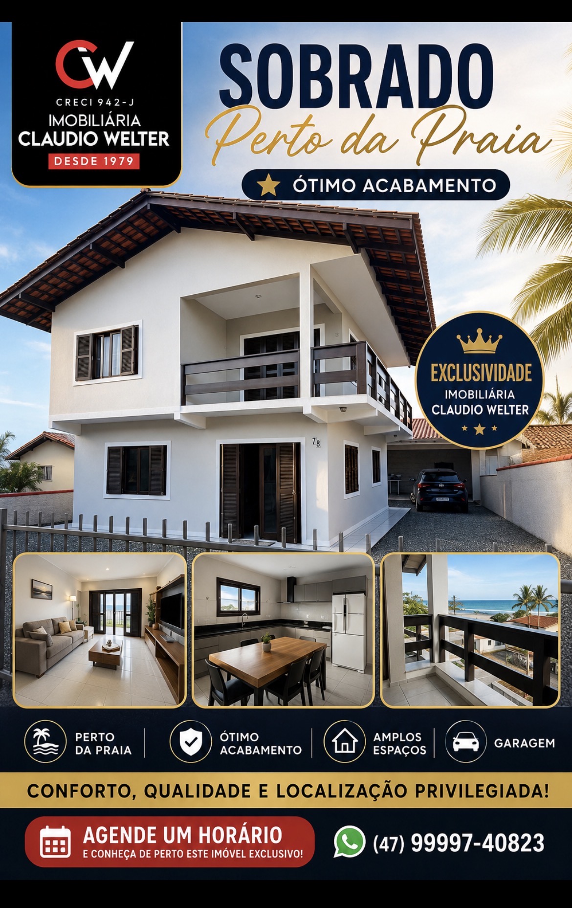 Sobrado exclusivamente da imobiliária